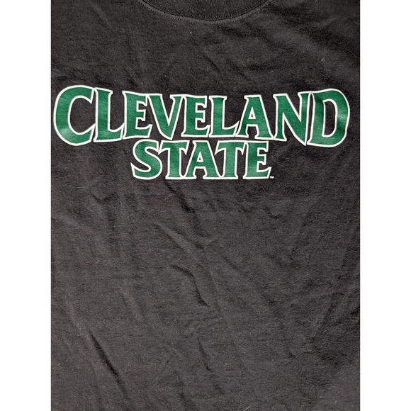 Champion Cleveland State Vikings T-Shirt Mens XL Black Short Sleeve Graphic Tee - Picture 4 of 8